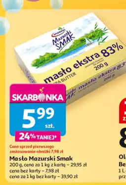 Auchan Masło ekstra Mlekpol mazurski smak oferta
