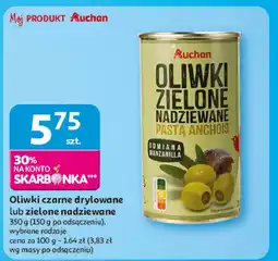 Auchan Oliwki zielone nadziewane pastą anchois Auchan oferta