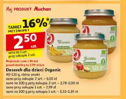 Auchan Przecier jabłko - szpinak bio Auchan baby oferta