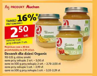 Auchan Przecier jabłko - szpinak bio Auchan baby oferta