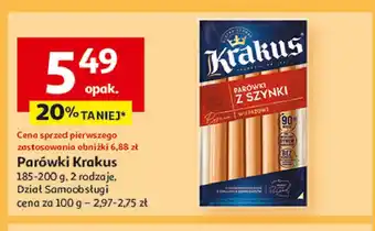 Auchan Parówki z szynki Krakus animex oferta