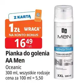 E.Leclerc Pianka do golenia łagodząco-ochronna Aa Men Sensitive oferta