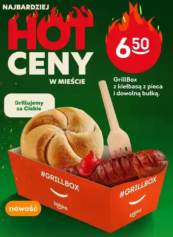 Żabka GrillBox z kiełbasą z pieca i bułką Żabka oferta