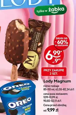 Żabka Lody Magnum różne rodzaje 85-110 ml oferta
