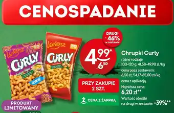 Żabka Chrupki Curly różne rodzaje 100-120g Lorenz oferta