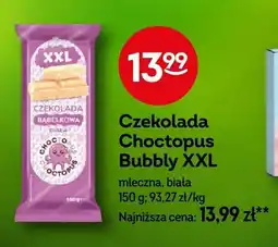 Żabka Czekolada Choctopus Bubbly XXL mleczna biała 150g oferta