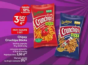 Żabka Chipsy Crunchips Sticks ketchup papryka 70g Lorenz oferta