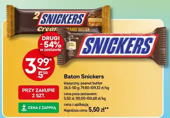 Żabka Baton Snickers klasyczny, peanut butter 36,5-50g oferta