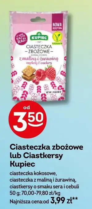 Żabka Ciasteczka zbożowe Kupiec z maliną i żurawiną 50g oferta