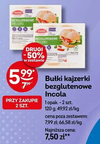 Żabka Bułki kajzerki bezglutenowe Incola oferta