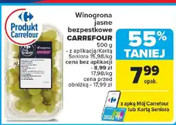 Carrefour Winogrona jasne bezpestkowe CARREFOUR oferta