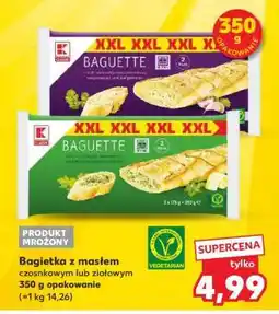 Kaufland Bagietka z masłem czosnkowym lub ziołowym 350 g opakowanie oferta