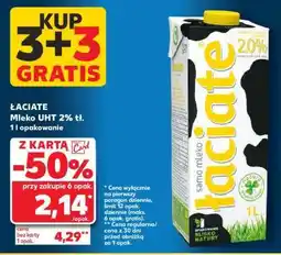 Kaufland ŁACIATE Mleko UHT 2% tł. 1l opakowanie oferta