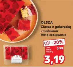 Kaufland OLSZA Ciasto z galaretką i malinami 100 g opakowanie oferta