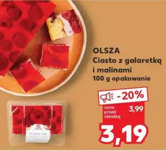 Kaufland OLSZA Ciasto z galaretką i malinami 100 g opakowanie oferta