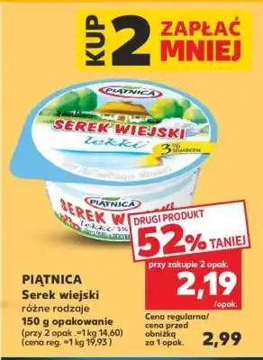 Kaufland PIĄTNICA Serek wiejski różne rodzaje oferta