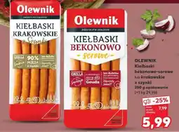 Kaufland OLEWNIK Kiełbaski bekonowo-serowe lub krakowskie z szynki oferta