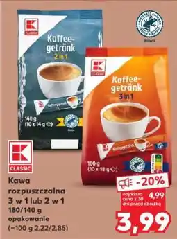 Kaufland Kawa rozpuszczalna 3 w 1 lub 2 w 1 oferta