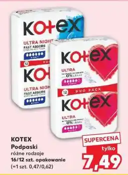 Kaufland KOTEX Podpaski oferta