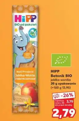 Kaufland HIPP Batonik BIO jabłko-wanilia 20 g opakowanie oferta