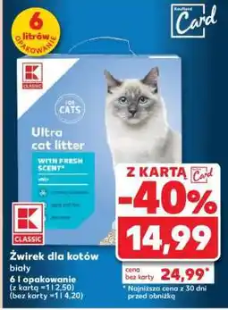 Kaufland Żwirek dla kotów biały oferta