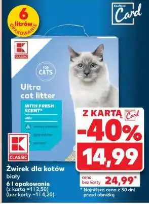 Kaufland Żwirek dla kotów biały oferta