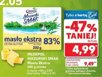Kaufland MLEKPOL MAZURSKI SMAK Masło Ekstra 200 g sztuka oferta