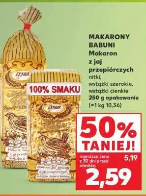 Kaufland MAKARONY BABUNI Makaron z jaj przepiórczych oferta
