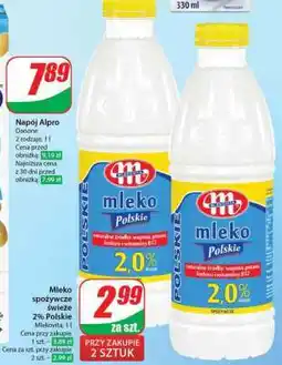 Dino Mleko spożywcze świeże 2% Polskie Mlekovita, 1 l oferta