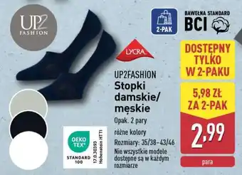ALDI UP2FASHION Stopki damskie/męskie oferta