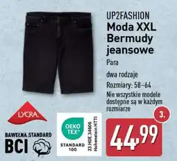 ALDI UP2FASHION Moda XXL Bermudy jeansowe oferta
