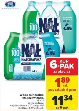 Carrefour Woda mineralna NAŁĘCZOWIANKA oferta