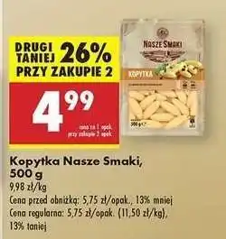 Biedronka Kopytka Nasze Smaki, 500 g oferta