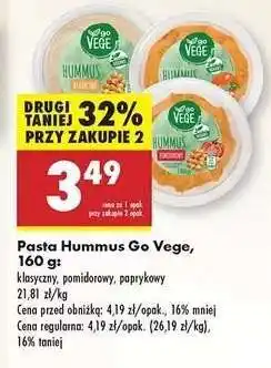 Biedronka Pasta Hummus Go Vege, 160 g oferta
