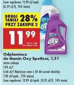 Biedronka Odplamiacz do tkanin Oxy Spotless, 1,5 l oferta