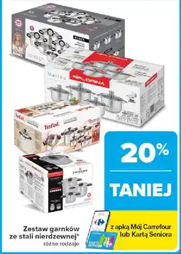 Carrefour Zestaw garnków ze stali nierdzewnej oferta