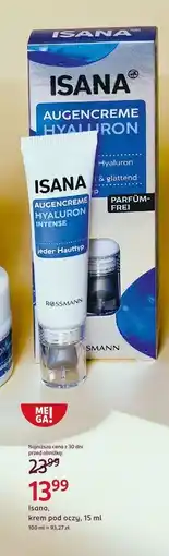 Rossmann Krem pod oczy Isana Hyaluron Intense oferta