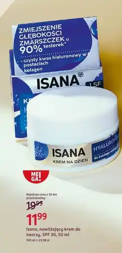 Rossmann Krem do twarzy na dzień spf30 Isana Hyaluron Intense oferta