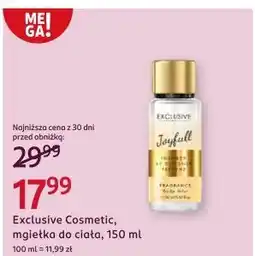 Rossmann Mgiełka do ciała Exclusive Cosmetics oferta