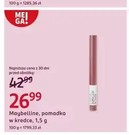 Rossmann Pomadka w kredce nr 30 Maybelline Super Stay Ink Crayon oferta