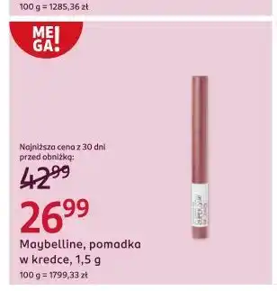 Rossmann Pomadka w kredce nr 30 Maybelline Super Stay Ink Crayon oferta