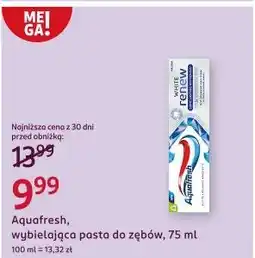 Rossmann Pasta do zębów white renew Aquafresh oferta