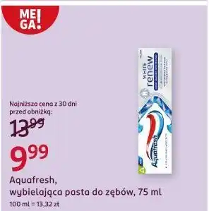 Rossmann Pasta do zębów white renew Aquafresh oferta