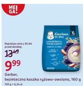 Rossmann Kaszla mleczna ryżowo-owsianka jabłko-śliwka Gerber oferta