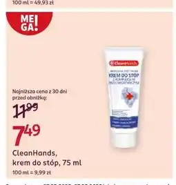 Rossmann Krem do stóp z kompleksem antygrzybicznym Cleanhands oferta