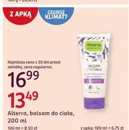 Rossmann Balsam do ciała bio-lawenda Alterra oferta