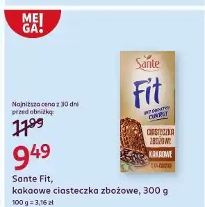 Rossmann Ciasteczka zbożowe kakaowe Sante Fit oferta