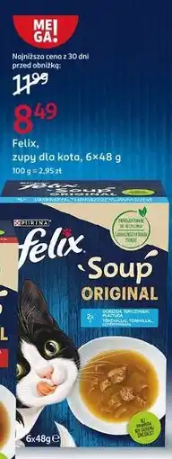 Rossmann Karma dla kota dorsz tuńczyk Purina Felix Soup Original oferta