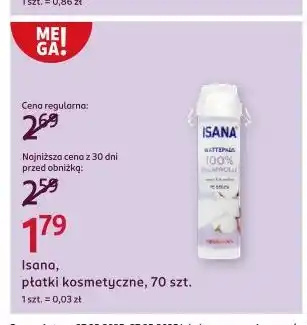 Rossmann Płatki kosmetyczne bawełniane Isana oferta