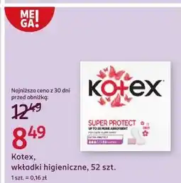 Rossmann Wkładki higieniczne super protect Kotex oferta